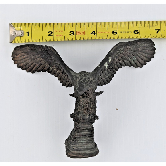 Vintage Bronze Metal Eagle Topper Finial Solid 4-3/4" H - Picture 11 of 13